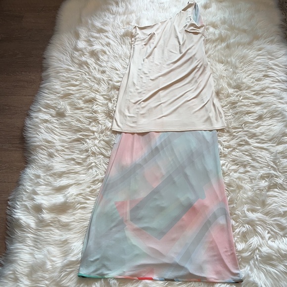 NWT Trina Turk “Sausalito” One Shoulder Maxi Dress - Picture 10 of 16